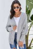 Dolman Sleeve Open Front Knit Cardigan