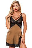 Lace Spice Satin Babydoll with Slit