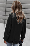 Quilted Patch Half Zipper Sweatshirt