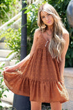 Polka Dot Texture Slip Mini Dress