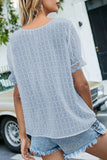 Swiss Dot Lace V Neck Shirt