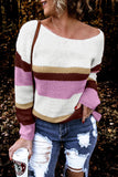Color-lump Patchwork Sweater