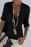 Turn-down Collar Pocketed Button Shirt