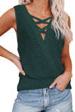 Crisscross Hollow-out Knit Tank Top