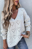 Heart Shape Hollow-out Sweater