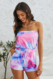 Tie Dye Strapless Romper