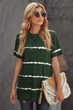 Tie-dye Stripe Casual T-Shirt