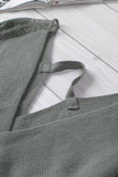 Sexy V Neck Surplice Hollow-out Sweater with Lace Sleeves