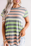 Stripes Shift Short Sleeve Top