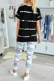 Tie-dye Stripe Casual T-Shirt