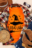 Witch Vibes Hat Graphic Print Short Sleeve T Shirt