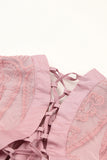 Cut out Lace Bubble Sleeve Maxi Dress