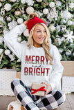 MERRY and BRIGHT Leopard Long Sleeve Sweatshirt