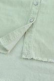Frayed Boyfriend Corduroy Shacket