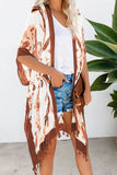 Bohemian Print Open Front Loose Kimono Beach Cover up