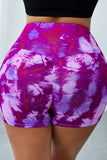 Galaxy Print Booty Yoga Shorts