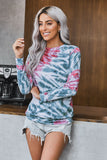 Tie Dye Print Long Sleeve Top