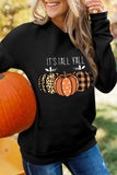 Halloween Pumpkins Graphic Crew Neck Sweatshirt