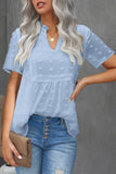 Swiss Dot Short Sleeve Flowy Top