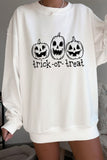 Halloween Trick or Treat Pumpkin Face Oversize Sweatshirt