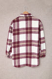 Plaid Print Pocket Women Shacket