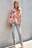 Floral Wrap Kimono Blouse