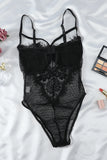 Sheer Eyelash Lace Teddy Bodysuit
