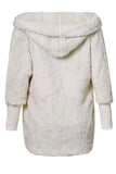 Woolen Fur Horn Button Oversize Jacket