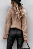 Ruffled Buttoned Open Front Knitted Sweater