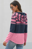 Color Block Drawstring Hoodie