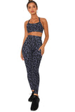 Charcoal Leopard Sports Bra and Legging Set