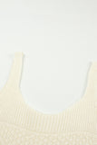 Crochet Knit Tank with Ruffle
