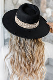 Aztec Embroidery Retro  Flat Fedora Hat