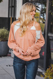 Leopard Detail Waffle Knit Top