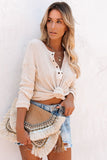 Cotton Knit Grommet Top