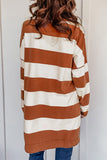 Striped Drop Shoulder Pullover Sweatshirt