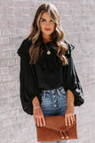 Ruffle Lantern Long Sleeve Top