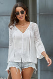 Burgundy The Du Jour Crochet Blouse