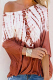 Fashion Casual Tie Dye Print Blouse