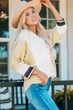 Block Buttoned Henley Top