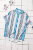 Happier With You Striped Button Top