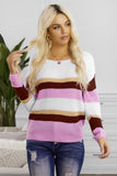 Color-lump Patchwork Sweater