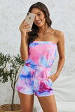 Tie Dye Strapless Romper