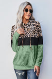 Leopard Tie Dye Colorblock Hoodie