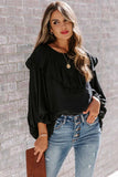 Ruffle Lantern Long Sleeve Top