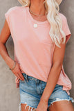 Pocketed Tee with Side Slits