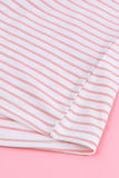 Casual Striped Ruffle Sleeve Short Sleeve T-Shirt