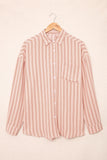Striped Buttons Closure Long Sleeve Shirt