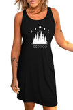 Moon Phases Forest Aesthetic Print Tank Dress
