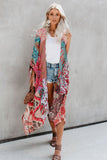 Multicolor Bohemian Floral Print Kimono